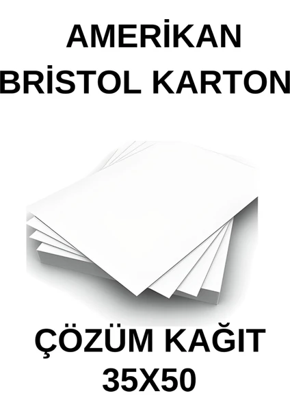 Çözüm Kağıt Amerikan Bristol Karton 35X50 cm 210 gr - 10 Adet