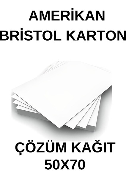 Çözüm Kağıt Amerikan Bristol Karton 50X70 cm 400 gr - 50 Adet