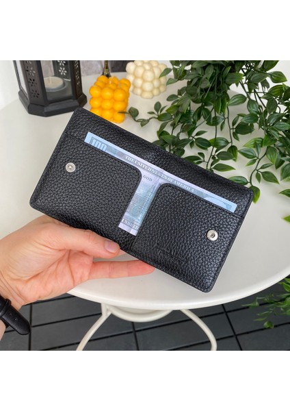 Sazara – Hakiki Deri Süper İnce Minimalist Cüzdan, Modern Tasarım, Gündelik Kullanım, Slim Kartlık