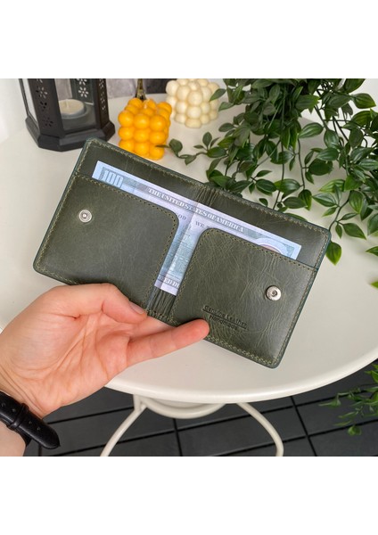 Sazara – Hakiki Deri Süper İnce Minimalist Cüzdan, Modern Tasarım, Gündelik Kullanım, Slim Kartlık