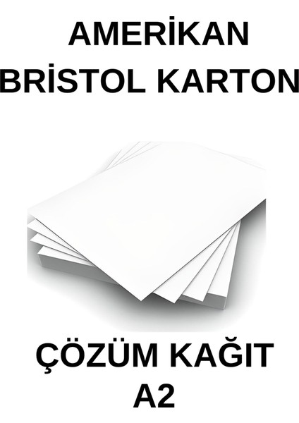 Amerikan Bristol Karton A2 42X59.4 cm 400 gr - 50 Adet