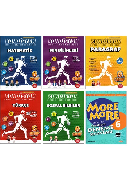 More And More 6. Sınıf Matematik – Fen Bilimleri -Türkçe – Sosyal Bilgiler – Paragraf – İngilizce Denemeleri 6 Kitap