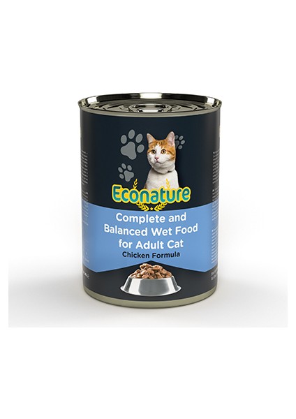 Yet.tav.kedi 400GR Tavuk Etli Soslu Konserve