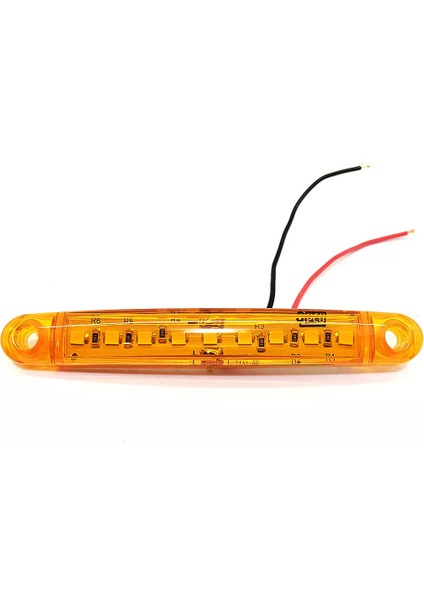 Sarı 9 Ledli Parmak Lamba 12V-24V 4 Adet