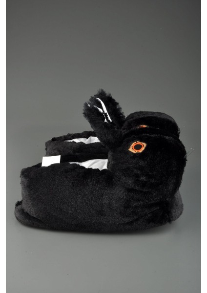 Sevimli Tavşan Figürlü Peluş Panduf Siyah fiyatları