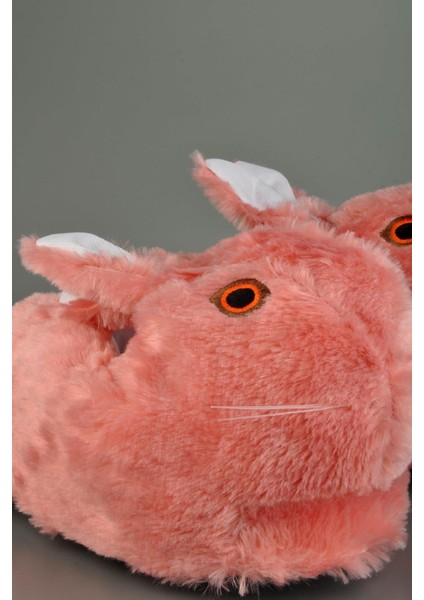 Sevimli Tavşan Figürlü Peluş Panduf Gülkurusu