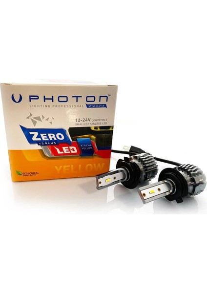 Zero H7 Xtreme Yellow +3 Plus Fansız LED ZR3727 Xy