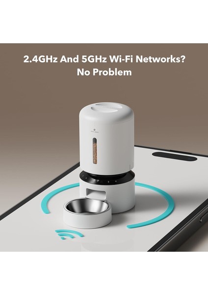 Petlıbro Otomatik Kedi Maması Dispenseri 5g Wifi Siyah