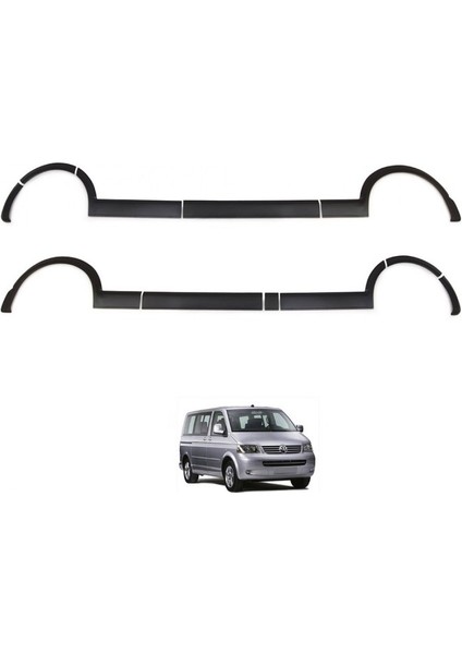 Volkswagen Transporter T5 Uzun Şasi 2009 - 2014 Çamurluk ve Kapı Dodikleri Set 11 Parça Sol Sürgü