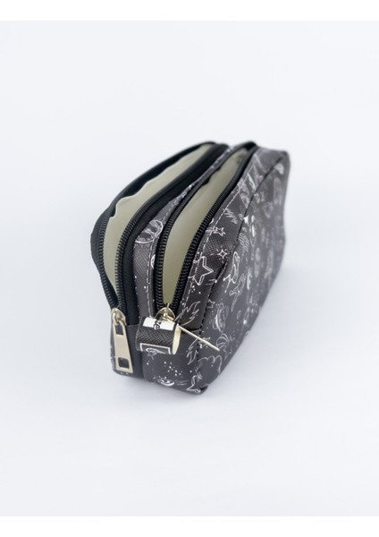 Kalem Kutusu Uzay Cute Iki Bölmeli Vegan Deri Çift Gözlü Kalemlik fırsatları