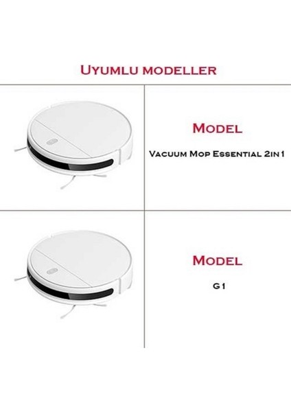Mi Robot Vacuum Mop Essential 2 In 1 ( G1 / Mjstg1 ) Uyumlu Robot Süpürge Yenileme Seti-5 Parça