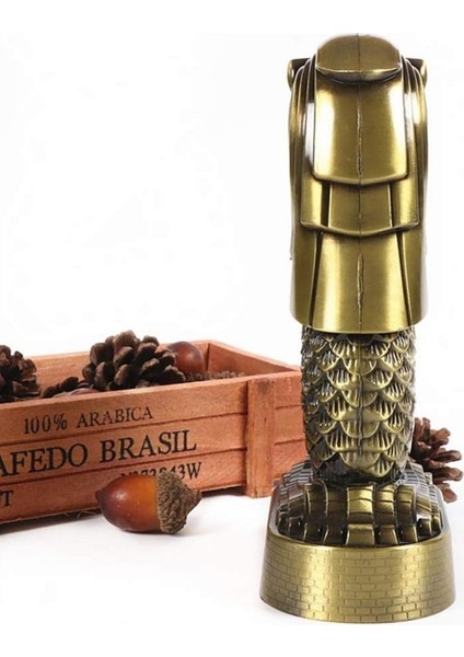 Vintage Metal Singapur Merlion Biblo Antik Bronz 16 cm indirimleri