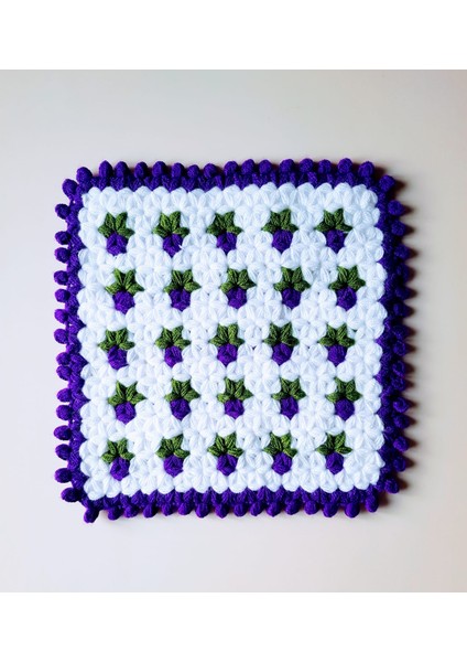 Banyo Lifi Yün El Örmesi Ceyizlik 1 Adet Kare El Örmesi Çiçek Desenli fiyatları