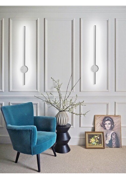 Pigas Açma Kapama Düğmeli Aplik Modern Dekoratif LED Duvar Aplik 68CM Günışığı(Hotel-Cafe-Büro-Restuarant-Ev) fırsatları