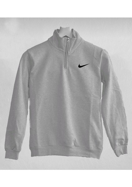 Unisex Nike Baskılı Yarım Fermuarlı Sweatshirt-Eşofman Altı Set Kombin