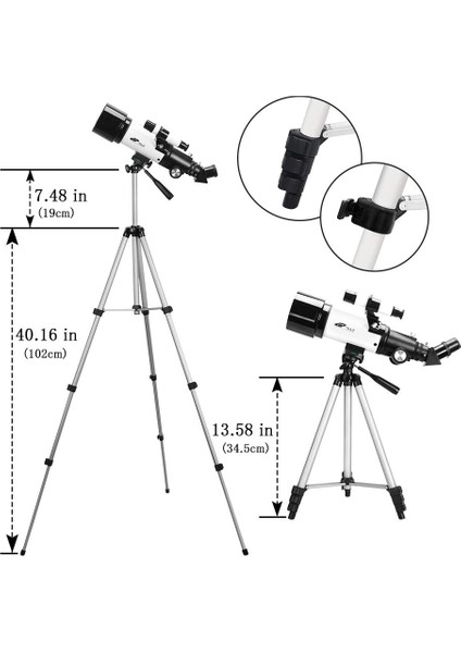 Teleskop, Yetişkinler Için Teleskoplar, 70MM Diyafram 400MM Az Dağı modelleri