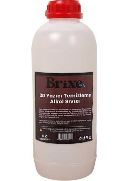 3D Yazıcı Temizleme Alkol Sıvısı 1 Lt