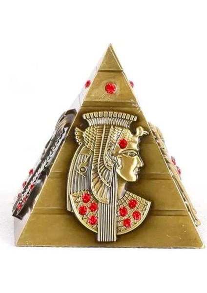 Vintage Metal Mısır Piramidi Biblo Antik Bronz 8 cm fiyatları