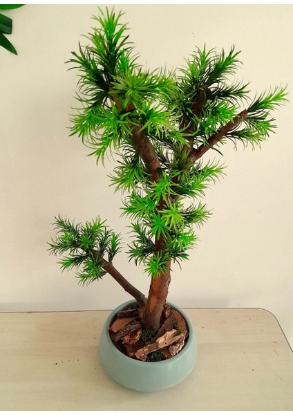 Yapay Bonsai Ağacı 50 cm Boyjapon Çam Ağacı Minyatür Bonzai Ağaç Çiçek