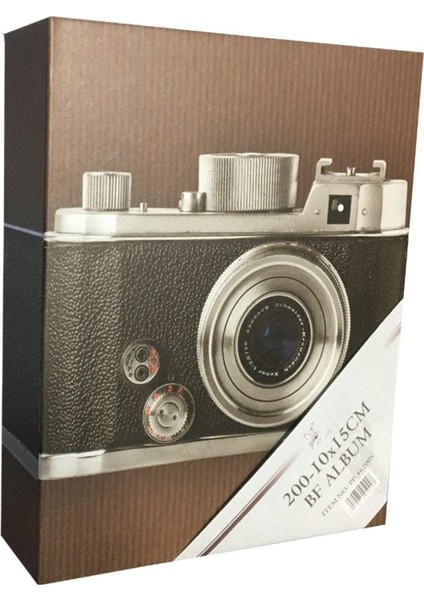 Fotoğraf Albümü 10X15CM 200 Fotoğraf Kapasiteli Renkli Kamera Desenli Anı Albümü