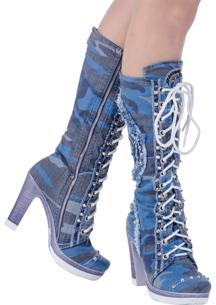 Kot Spor Çizme Kamuflaj Kadın modelleri