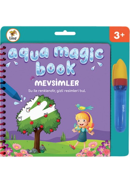 Aqua Magic Sihirli Boyama Kitabı Kıtalar - Mevsimler - Araçlar 3 Kitap