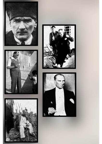 Çerçevesiz Çerçeve Görünümlü Atatürk Fotoğrafları