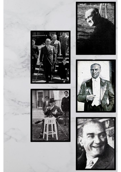 Çerçevesiz Çerçeve Görünümlü Atatürk Fotoğrafları modelleri