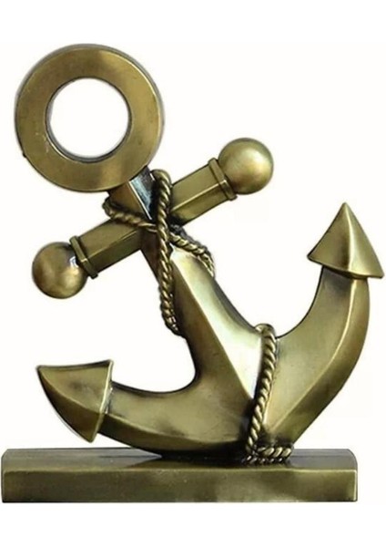 Vintage Metal Çapa Biblo Antik Bronz 16 cm