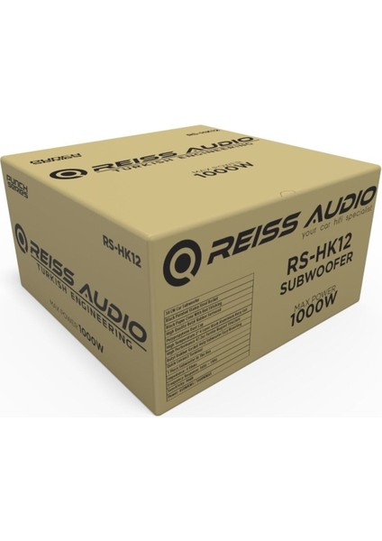 Audio RS-HK12 1000W 30 cm Oto Subwoofer fiyatları