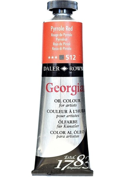 Pyrrole Red 512 Georgian Yağlı Boya Goc 38 ml