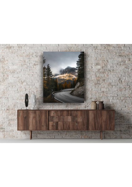 Yol ve Orman Manzaralı Kanvas Tablo D42