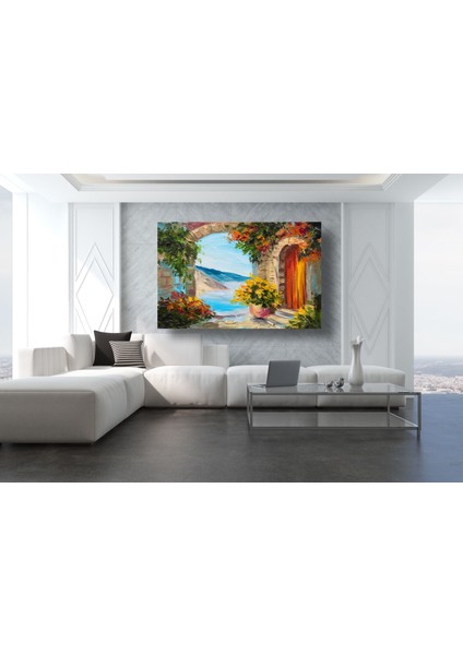 Deniz ve Doğa Manzarası Yağlı Boya Kanvas Tablo D3 fiyatları