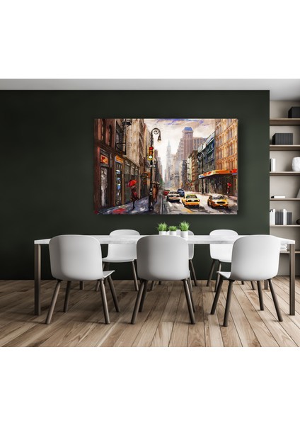 Yağlı Boya Görünümlü Manzara Kanvas Tablo D27 modelleri