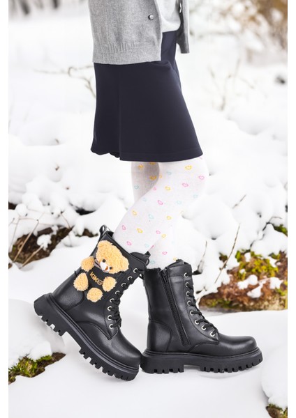 Stanko Ayıcıklı Fermuarlı Kız Çocuk Günlük Bot Ayakkabı