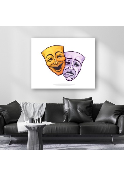 Maske Soyut Kanvas Tablo K7