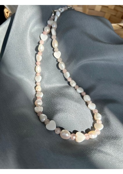 Inci-Sedef-Pembe Kuvars Kolye fiyatları