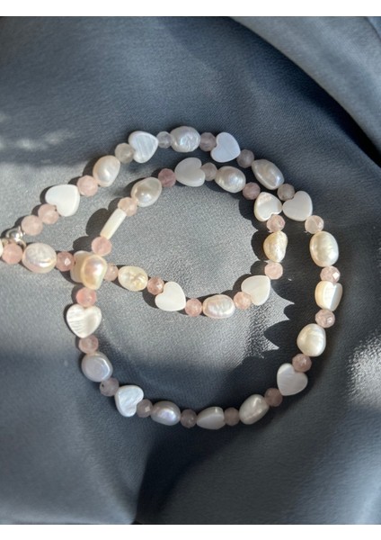 Inci-Sedef-Pembe Kuvars Kolye modelleri