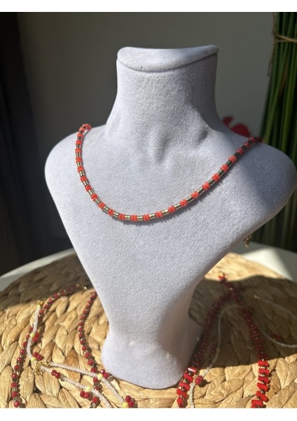 Mercan Hematit Kolye