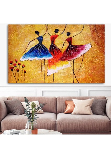 Yağlı Boya Dans Eden Kadınlar Kanvas Tablo DR023