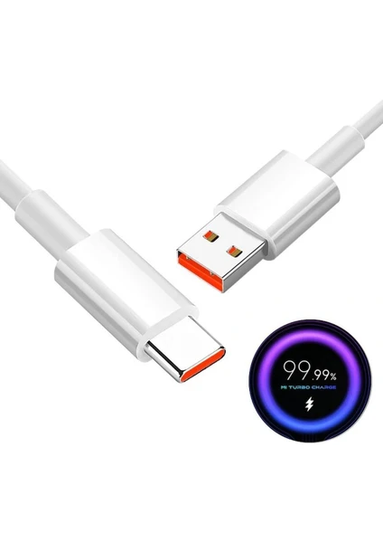 67 Watt Turbo Şarj Cihazı + USB Type-C Şarj Kablo