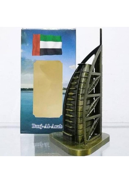Vintage Metal Dubai Burj Al Arab Biblo Antik Bronz 16 cm indirimleri