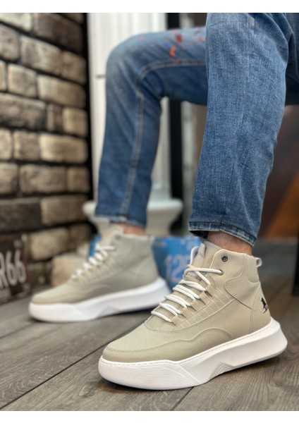 BA0318 Bağcıklı Erkek Yüksek Taban Gri Taban Spor Bot fiyatları