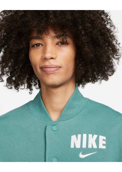 Sportswear Retro Fleece Erkek Varsity Spor Yeşil Ceket FJ0556 modelleri