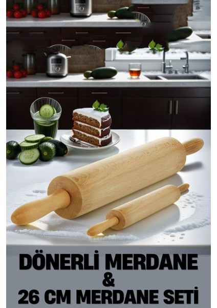 Kendinden Dönerli Merdane 2 Li Set Fabelle Design