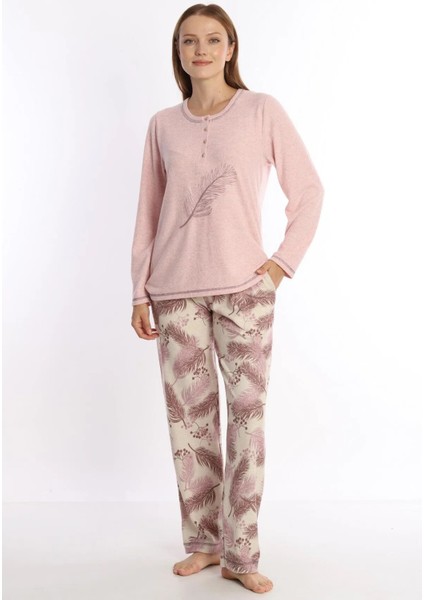 Pamuklu Kadın Pijama Takımı Pembe