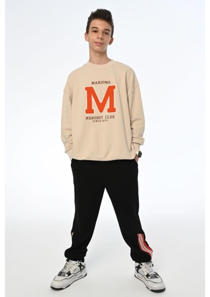 Erkek Çocuk M Harfi Işlemi Sweatshirt fiyatları