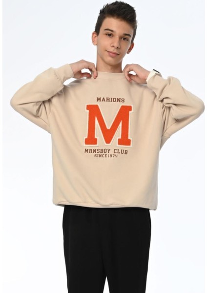 Erkek Çocuk M Harfi Işlemi Sweatshirt fırsatları