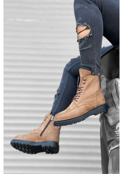 Içi Dışı Nubuk Deri Taba Erkek Bot modelleri