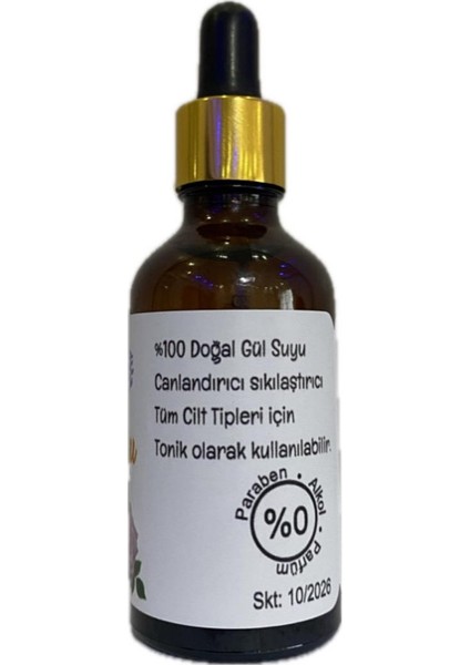 Tam Gül Suyu %100 Saf 50 ml